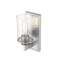 Z-Lite Savannah 1 Light Wall Sconce, Brushed Nickel & Clear 462-1S-BN - alternate 3